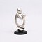 Embrace of Love Aluminum Figurine with Nickel Finish & Black Base-5.75x5.75x11"